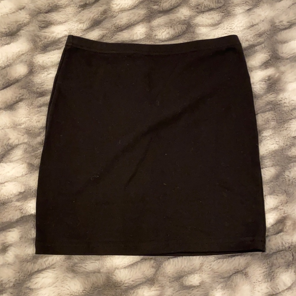 Black mini skirt